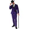 Suitmeister Pimp Faux Fur Purple Tuta da uomo, perfetta per Halloween, feste in costume o qualsiasi altra occasione