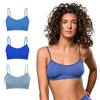FOCENZA Reggiseno Donna Senza Ferretto Microfibra Spalla Stretta, 3 Pezzi | Brassiere Elasticizzata in Vari Colori, Made in Italy