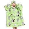 Wenlia Felpa con Cappuccio Oversize per Donne, Coperta Sherpa Indossabile Coperta Invernale Calda e Accogliente per TV, Coperta di Flanella a Doppio Strato, Taglia Unica