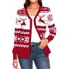 YGJIEGENG Cardigan da donna, a maniche lunghe, con scollo a V, elegante, casual, autunno, inverno, con bottone, S-2XL