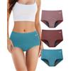 TANSTC Mutande Mestruali Donna Assorbenti, Slip Donna Cotone Ciclo Protettive Periodico Intima Mestruale Ecologico con 4 Strati Anti Perdite Lavabili, Mutande Donna Cotone, 3 Pezzi