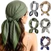 FIGCY Confezione da 5 Foulard Quadrati in Raso per Donna, 60x60cm, Accessori Capelli e Collo Leggeri