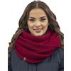 Vivisence Invernale Scaldacollo Classico da Donna in Filato Caldo Design con Toppa in Ecopelle Perfetto per Le Giornate Invernali E Le attività All'aperto