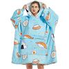 Wenlia Felpa con Cappuccio Oversize per Donne, Coperta Sherpa Indossabile Coperta Invernale Calda e Accogliente per TV, Coperta di Flanella a Doppio Strato, Taglia Unica