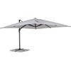 Bizzotto Ombrellone ines con palo laterale antracite, telo grigio chiaro, 4x4 m
