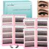GEMERRY 4x 600PCS Ciglia Finte Ciuffetti Kit 30D-100D Extension Ciglia | 4x Cluster Lashes Kit DIY Lash Extension a Casa per i Principianti Adatto a Una Varietà di Stili