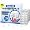 RAZOKO Cera ortodontica per apparecchi Apparecchi Cera Dots 120 Imballaggio Igienico Individuale Cera Dentale Menta