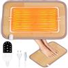 Afenau Scaldapiedi Elettrico Piedi, Afenau 30x50cm Tappeto Riscaldante con Temperatura e Timer Regolabili, Tappetino Riscaldante Piedi, Scalda Piedi Casa Elettrico per Casa, Ufficio (Effetto legno)