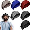 SATINIOR 6 tubi in spandex per dreadlock, unisex, elastici per capelli, accessori per dreadlock, 6 colori, colore scuro, 6 pezzi (confezione da 1)