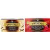 Twinings Filtri Tè Nero Gusto Sensuale della Vaniglia, 25 x 2g & Tè Nero ai Quattro Frutti Rossi, 25 Filtri