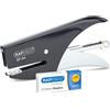 Rapesco 1267 Cucitrice a Pinza SP-64 e 1000 Punti Tipo 21/4 mm, Nero | Capacità 12 Fogli