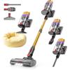 Vistefly V15 Ultra Aspirapolvere senza Fili 58KPa/80 Minuti/Scopa Elettrica | 600W | Potente | Doppio Contenitore Anti-groviglio | Modalità Automatica | Ideale Per Pavimenti Appeti e Peli Animali