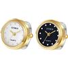 JewelryWe Orologio da dito da uomo e donna con elastico rotondo al quarzo, Anello Orologio Stile Semplice, Colore da Scelta,Regalo per Natale