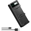 Neewer Doppio Caricabatterie a USB Compatibile con Batterie Sony NP-F970 NP-F960 NP-F950 NP-F930 NP-F770 NP-F750 NP-F570 NP-F550 per Fotocamera, Veloce con LCD Display & Versatili Opzioni di Ricarica