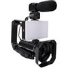 Hamwesh Videocamera 8K, Videocamera Vlog WiFi da 96 MP | Zoom Digitale 18X, Stabilizzazione Anti-vibrazione a 6 Assi, Touch Screen da 3 Pollici a 270°, Microfono Esterno con