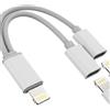 Kefiany Adattatore per cuffie per iPhone, splitter di carica audio, jack 2 in 1, adattatore doppio Lightning per cavo di ricarica, cavo AUX certificato MFI, compatibile con musica 13, 12, 11, Pro Max, Mini