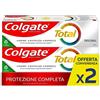 Colgate Dentifricio Antibatterico Total, Protezione Completa, 2x75 ml | Protezione da carie, placca e batteri per 12 ore, Con formula anticarie completa, Per denti, lingua, guance e gengive