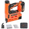 VEVOR Graffettatrice Penumatica Elettrica, Pinzatrice Calibro 18, 15/20/25/30/32 mm, con 500 Punti Metallici e 500 Chiodi, Impugnatura in Gomma Antiscivolo e Caricabatterie, per Lavori di Legno