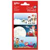 APLI Kids Apli Polo Nord - Etichette scolastiche set da 9 pezzi, 92 x 36 mm, Multicolore