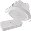 EMOS - Campanello cablato/senza fili per incasso a soffitto - con pulsante a batteria - 10 melodie, 4 volumi, max 90 dB - collegamento doppio pulsante - ricevitore per 230 V, pulsante a batteria