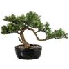 DRW Pianta Artificiale di Un Bonsai di cipresso in PE e PVC con Vaso in Verde e Marrone, 36 x 20 x 27 cm