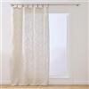 Douceur d'Intérieur, Tenda effetto lino, passanti, 140 x 260 cm, Candy | Moderno, facile da installare con 8 passanti in iuta, facile da pulire, decorazione per soggiorno e camera da letto