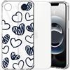 Choeeu ChoosEU Trasparente Cover per iPhone 17e / 16e con Fiori, Cuore | Sottile TPU Silicone Trasparente Custodia, Disegni Colorate Fiore Fiori Motivo, per Ragazza, Antiurto Protettiva Morbido Case
