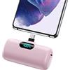 Feob Mini Power Bank USB C 5500mAh, 15W PD 3.0A Carica Rapida Caricabatterie Portatile Compatta e Carino Powerbank Batteria Esterna con LED Display per iPhone 17/16/15, Samsung, Note, Huawei ecc