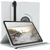 EAZY CASE - Custodia per Apple iPad Air 11 M3 (2025) tablet Cover protettiva Smart Cover Supporto rotante Astuccio pieghevole 360° girevole con funzione stand Similpelle Bianco