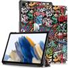 Yiernuo Custodia per Samsung Galaxy Tab A9 Plus/Tab A9 + 11 Pollici Tablet SM-X210/X216/X218,Ultra Sottile Cover con Funzione Supporto e Auto Sveglia/Sonno,Graffiti