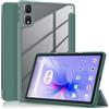 TOPCASE Custodia per Blackview Tab 16 Pro Tablet 11 pollici, supporto in pelle ultra trasparente, retro in PC, con funzione di sonno/sveglia, colore verde scuro