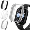 iVoler 3 Pezzi Cover con Pellicola Protettiva per Xiaomi Redmi Watch 5 Lite (Non per Redmi Watch 5), Copertura Completa Custodia Anti-Graffio Sottile Morbida TPU Case, Trasparente + Nero + Argento