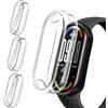 iVoler 3 Pezzi Clear Cover con Pellicola Protettiva per Xiaomi Smart Band 10, Copertura Completa Custodia Anti-Graffio Ultra Sottile Morbida TPU Case, Trasparente
