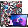 Dlahaby Custodia compatibile con Lenovo Tab M10 3rd Gen TB328 10,1 pollici 2022, custodia con flip e funzione di supporto per Lenovo Tab M10 (3a generazione) 10,1' Tablet, Grafiti