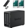 Synology DS725+ 2 sloti 32GB RAM, AMD Ryzen R1600, preconfigurato con 16TB (2 x 8TB HDD), cache da 1TB (2 x 512GB NVMe) + SSD esterno 512GB