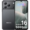 Blackview Wave 7C Telefono cellulare,16GB+64GB ROM/1TB, 32MP+13MP Cellulare | 6.56HD+, Earphones 3,5mm Telefono, 4G Dual, 5000mAh, Android 16 Cellularie Smartphone, SIM/WiFi /FM/GSM/GPS/OTG Sbloccato