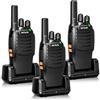 Retevis H777 Walkie Talkie Nero, PMR446 Ricetrasmittenti Professionali Associazione con un Tasto Radio Bidirezionale per Famiglia Ciclismo