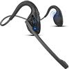 iDIGMALL Cuffie Bluetooth 5.3 con microfono, auricolari aperti con microfono a cancellazione del rumore, per telefono, PC, computer, laptop, cuffie wireless leggere e confortevoli, per ufficio, guida,