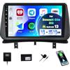 SIXWIN 4+64G Autoradio Android 13 con CarPlay/Android Auto/Mirror Link per Renault Clio 3th 2005-2017,9 Pollici HD TouchScreen Schermo Navigatore WiFi Bluetooth 5.0 FM/RDS 32EQ