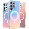 Nshkeji Cover per Samsung Galaxy S26 Ultra Custodia con Mag-Safe Antiurto con Effetto Iridescente Opaca Retro Rigida PC Protezione Custodia Anti Graffio Cover per Samsung Galaxy S26 Ultra Case