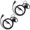 PROMAXPOWER Auricolari Walkie Talkie Compatibile con Kenwood Baofeng RT24 RT28 RT618 UV-5R UV-5RA 777 888S UV-82 TH-22AT TH-25 TK-3100, Cuffie Walkie Talkie con Microfono PTT, 2 Pezzi