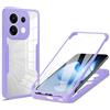 YUXING Cover per Honor 600 Smart, 360 Gradi Antiurto | Protezione dello Schermo Integrata, Protezione Integrale, TPU+PC, Retro Trasparente, Bordi Rialzati, Antigraffio-Viola