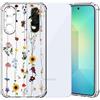 Choeeu ChoosEU Trasparente Cover per Samsung Galaxy A56 5G con Fiori, Girasole | Sottile TPU Silicone Trasparente Custodia, Disegni Colorate Fiore Fiori Motivo, per Ragazza, Antiurto Protettiva Morbido Case