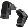 EZDIY-FAB Serie Shield Adattatore di Alimentazione GPU PCIe 8Pin,Connettore Angolato a 90 Gradi,Design in Alluminio per Schede Grafiche-Tipo Standard,Nero-2Pack