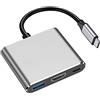 BLKing Adattatore da USB C a HDMI, adattatore da tipo C a HDMI 4K, per iPhone 15, MacBook Pro, Air, iPad Pro, Pixelbook, Dell XPS, Microsoft, Samsung Galaxy, Surface Book (USB C a HDMI 3 IN1)