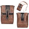 WFCKPQF Borsello per Cellulare Uomo, Borsa a Tracolla in Pelle, Multifunzionale Pelle Fondina Ascellare Portafoglio Tracolla Porta Cellulare Marsupio Cintura con Clip Sacchetto da Viaggio