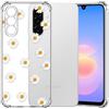 Choeeu ChoosEU Trasparente Cover per Samsung Galaxy A17 5G / 4G, Bianco Giallo | Sottile TPU Silicone Trasparente Custodia, Disegni Colorate Fiore Fiori Motivo, per Ragazza, Antiurto Protettiva Morbido Case