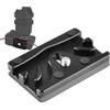 Generisch Clamp - Clamp per fotocamera in lega di alluminio, Quick Release Plate | Secure Tether Data Cable Organizer per DSLR Rig, Live Streaming & Photography Setup