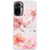 Yoedge Fiori Cover per Xiaomi Redmi Note 9 Pro/Note 9S 4G, Aesthetic Hibiskus Motivo Estivi Giglio Disegni per Donne Ragazze Regalo, Trasparente Silicone Custodia Case per Note 9S 4G 6,67,Summer