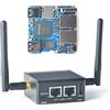 youyeetoo NanoPi R5C Mini Router con custodia in metallo, scheda di sviluppo RK3568, 4GB LPDDR4X 32GB eMMC, 0.8TOPS NPU, supporto OpenWrt Docker, due porte Ethernet (con modulo Wi-Fi M.2)